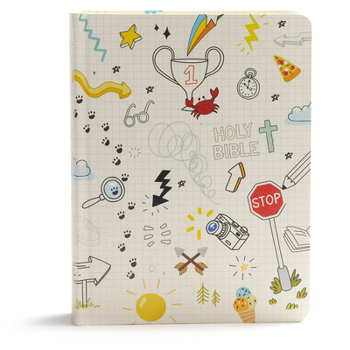 Hardcover CSB Journal and Draw Bible for Kids, White Book