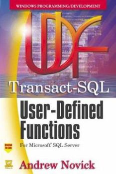 Paperback Transact-SQL Server User Defined Functions Book