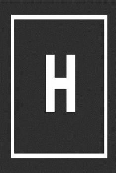 Paperback H: Black and white border initial notebook jotter Book