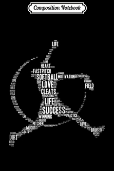 Paperback Composition Notebook: Softball Pitcher Fastpitch Softball Mom Youth Kid Journal/Notebook Blank Lined Ruled 6x9 100 Pages Book