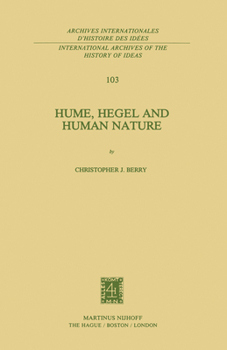 Hardcover Hume, Hegel and Human Nature Book