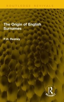 Hardcover The Origin of English Surnames Book