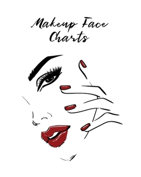 Paperback Makeup Face Charts: Workbook Paper Practice Face Diagrams For Professional Makeup Artists. Book