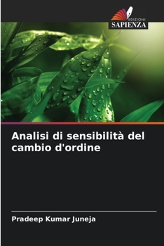 Paperback Analisi di sensibilità del cambio d'ordine [Italian] Book
