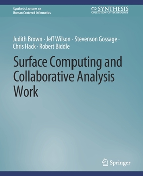 Paperback Surface Computing and Collaborative Analysis Work Book