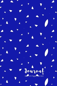 JOURNAL: DOT GRID JOURNAL- 6 X 9 - 120 Pages - Bullet Style Journal - Beautiful Cover in Royal Blue and White details In Matte Finish