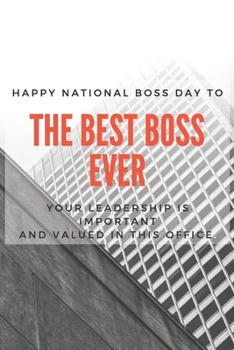 Paperback The Best Boss Ever: Lined notebook Book