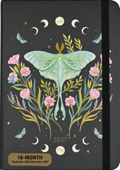 Misc. 2027 Luna Moth Weekly Planner (16 Months, Sept 2026 to Dec 2027) Book