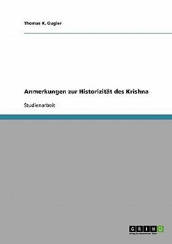 Paperback Anmerkungen zur Historizität des Krishna [German] Book