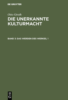 Hardcover Das Werden des Werkes, 1 [German] Book