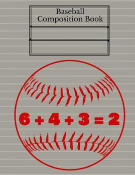 Paperback Baseball Double Play Composition Book - College Rule Book