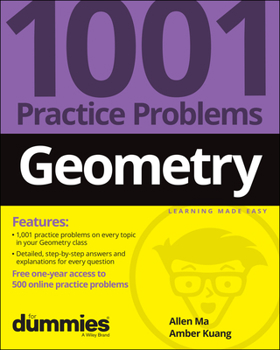 Paperback Geometry: 1001 Practice Problems for Dummies (+ Free Online Practice) Book