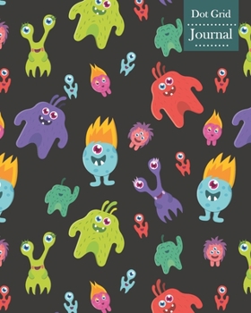 Dot Grid Journal: Notebook Planner with Cute Monster Themed Cover Design