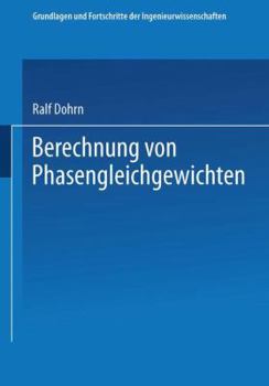 Paperback Berechnung Von Phasengleichgewichten [German] Book