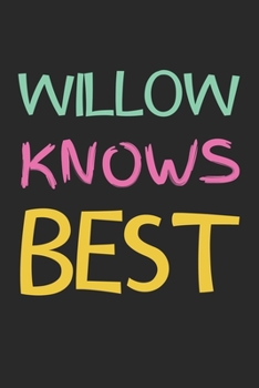 Paperback Willow Knows Best: Lined Journal, 120 Pages, 6 x 9, Willow Personalized Name Notebook Gift Idea, Black Matte Finish (Willow Knows Best Jo Book
