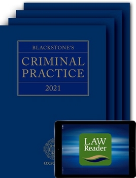 Hardcover Blackstone's Criminal Practice 2021 (Book, All Supplements, and Digital Pack) [With CD (Audio)] Book