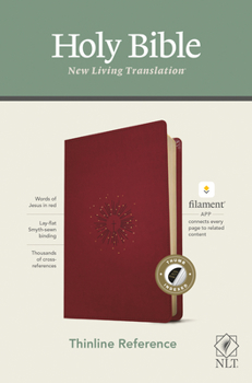 Imitation Leather NLT Thinline Reference Bible, Filament Enabled Edition (Red Letter, Leatherlike, Berry, Indexed) Book