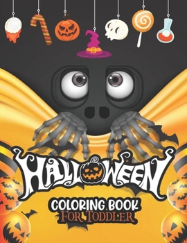 Paperback Halloween coloring book for toddlers [Large Print] Book