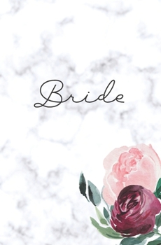 Paperback Bride: Floral Marble Wedding Notebook Book