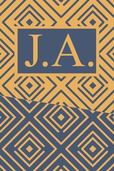 Paperback J a: Art Deco Initials J A Monogram Notebook, J A Monogrammed Journal Gift Book