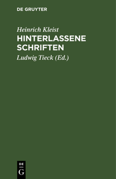 Hardcover Hinterlassene Schriften [German] Book