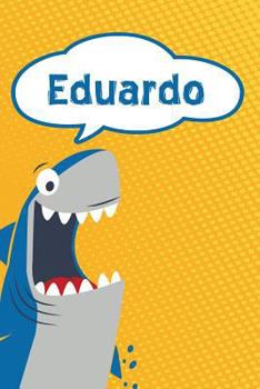 Paperback Eduardo: Personalized Shark Isometric Dot Paper Notebook for Kids 120 Pages 6x9 Book