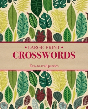 Paperback Large Print Crosswords: Easy-To-Read Puzzles Book