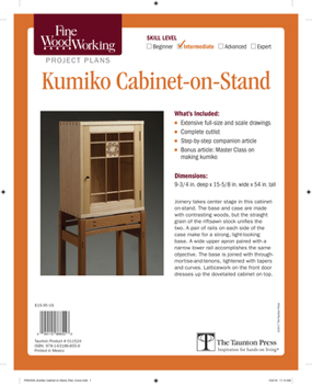 Misc. Supplies Fine Woodworking's Kumiko Cabinet-On-Stand Plan Book