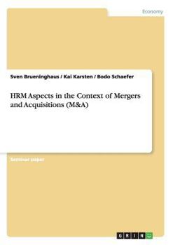 Paperback HRM Aspects in the Context of Mergers and Acquisitions (M&A) Book