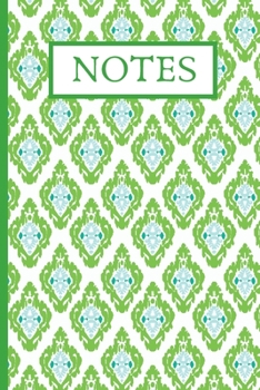 Notes: Journal For Organizing/Consolidating Notes In One Place - 120 Lined Pages - 6 x 9 - Green Damask Design (Communication Book, Writing Pad)