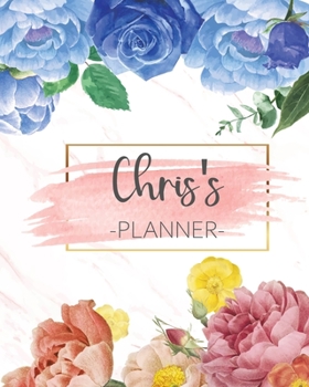 Chris's Planner: Monthly Planner 3 Years January - December 2020-2022 | Monthly View | Calendar Views Floral Cover - Sunday start