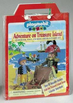 Paperback Adventure on Treasure Island [With Reusable Stickers and Reusable Play Scene] Book