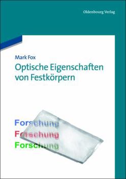 Paperback Optische Eigenschaften von Festkörpern [German] Book