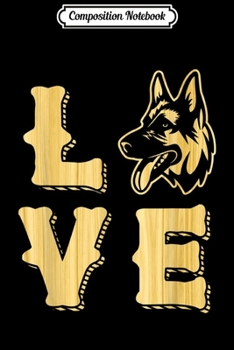 Paperback Composition Notebook: German Shepherd Love Cute Dog Lovers Wood Grain Journal/Notebook Blank Lined Ruled 6x9 100 Pages Book