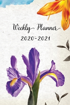 Paperback Weekly Planner 2020-2021: Violet Floral and Design Weekly and Monthly Planner - Perfect Gift for Girl Women Friends and Colleagues Book