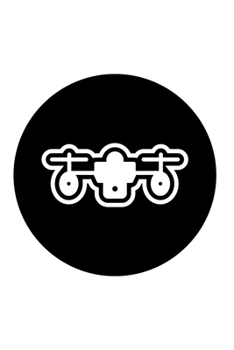 Drone in a black circle notebook: Notebook, Diary and Journal with 120 Lined Pages for drone pilots