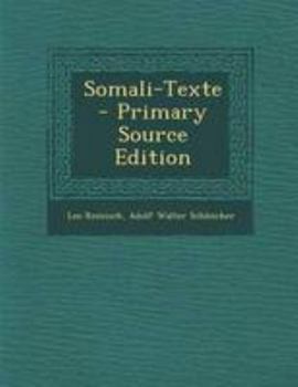 Paperback Somali-Texte - Primary Source Edition [Somali] Book