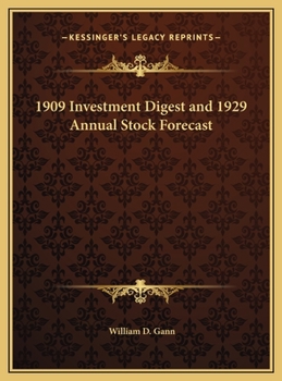 Hardcover 1909 Investment Digest and 1929 Annual Stock Forecast Book