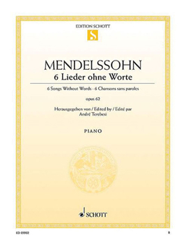 Paperback Six Songs Without Words Op. 62: Piano Book