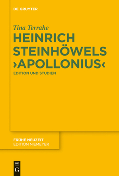 Hardcover Heinrich Steinhöwels 'Apollonius' [German] Book
