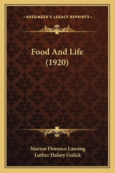 Paperback Food And Life (1920) Book