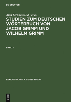 Hardcover Studien Zum Deutschen Wörterbuch Von Jacob Grimm Und Wilhelm Grimm [German] Book