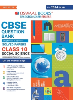 Paperback Oswaal CBSE Chapterwise & Topicwise Question Bank Class 10 Social Science Book (For 2023-24 Exam) Book