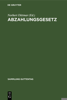 Hardcover Abzahlungsgesetz [German] Book
