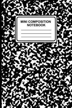 Paperback Mini Composition Notebook: 6" x 9", 100 pages, Lined Ruled Notebook, (Marble (Black)-[Professional Binding] Book