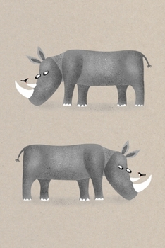 Paperback Notes: A Blank Lined Journal with Cute Rhino Cover Art Book