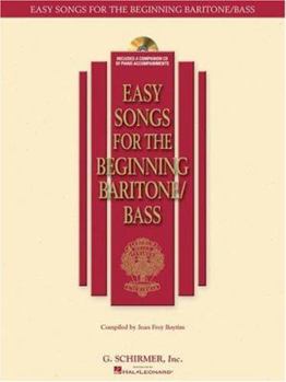 Paperback Easy Songs for Beginning Singers - Baritone/Bass (Book/Online Audio) [With CD] Book
