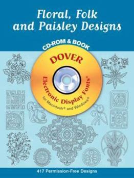 Paperback Floral, Folk and Paisley Designs [With CDROM] Book