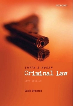 Paperback Smith and Hogan Criminal Law Book