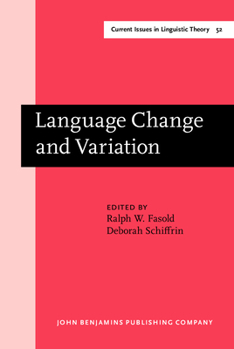 Hardcover Language Change and Variation (Current Issues in Linguistic Theory) Book